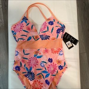 NWT Women’s Sketchers Peach Floral Swim Suit